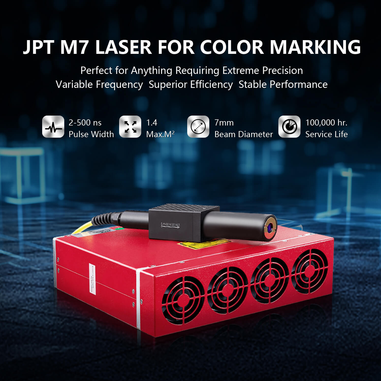 Maquina Laser De Fibra 60w MOPA M7 JPT Grabado Metal – MakersChile