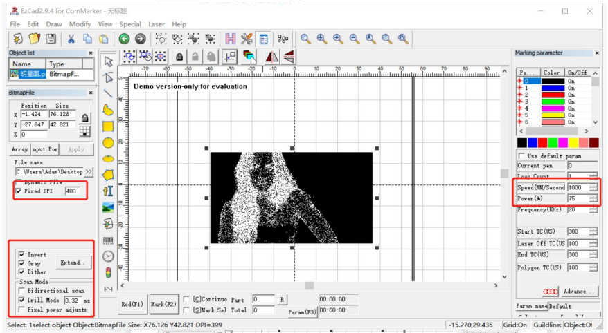 Fiber Laser Engraver Parameters for Marking a Photo