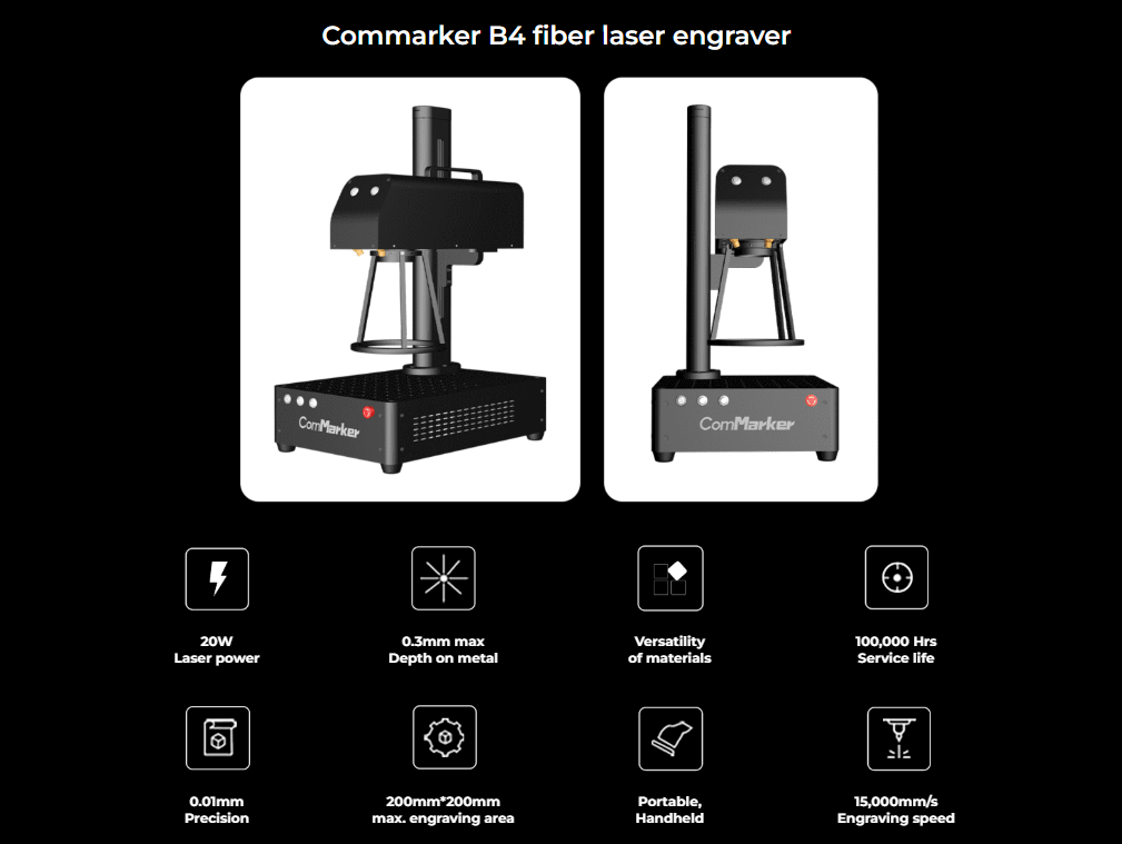 Commarker B4 fiber laser engraver 1