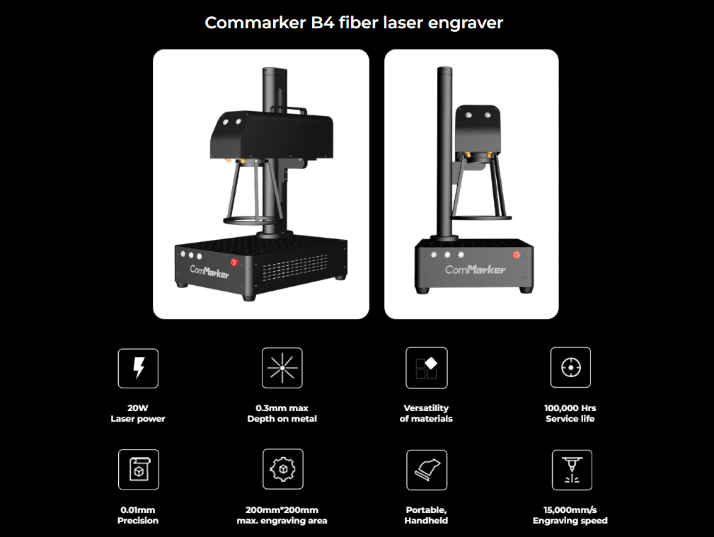 Commarker B4 fiber laser engraver