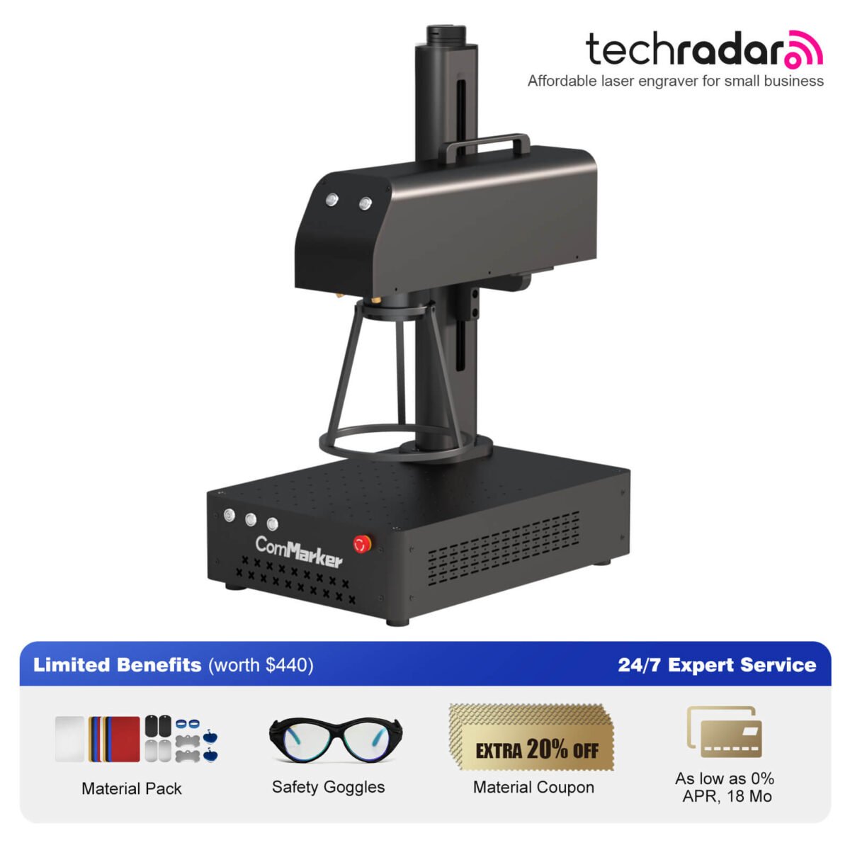 ComMarker B4 20W fiber laser engraver